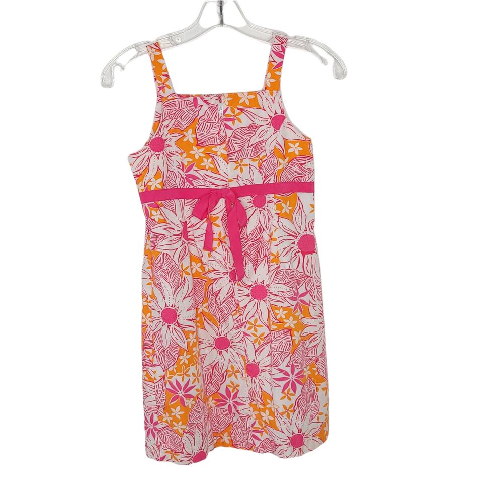 Lilly Pulitzer Tango Floral Girls Shift Dress Sleeveless Pink 12